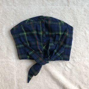 Urban Outfitters Flannel Crop Top